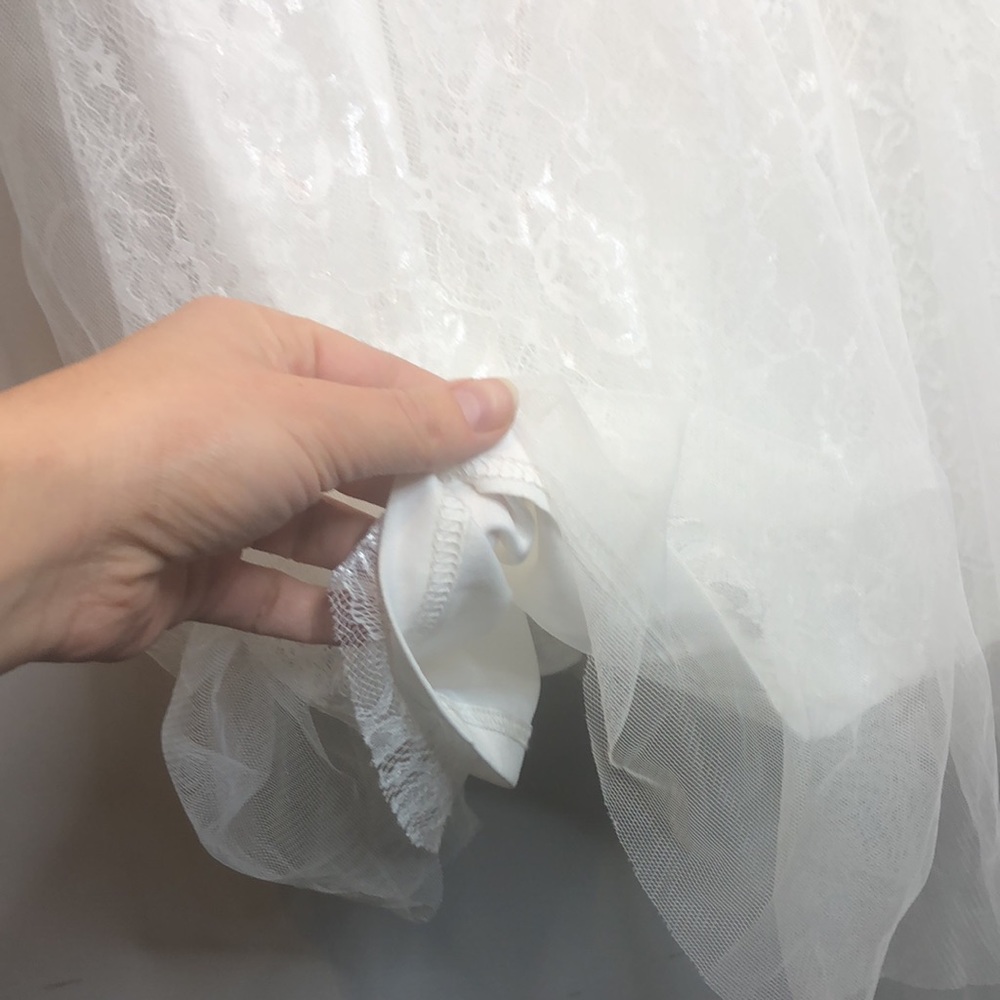Ever Pretty Plus Size Maxi Lace Wedding Dress with Ruffle Sleeves, 3X - Picture 9 of 15